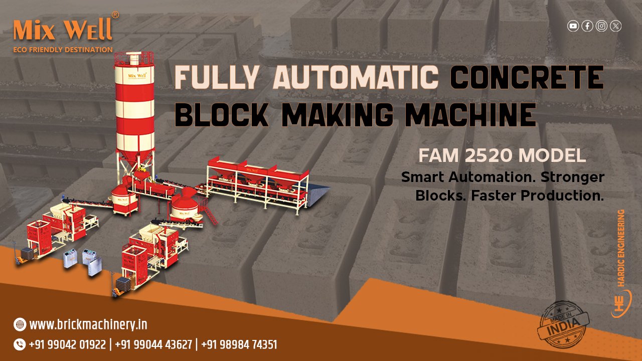 Fully Automatic Concrete Block Making Machine Manufacturer & Exporter | Smart Automation for High-Volume Production