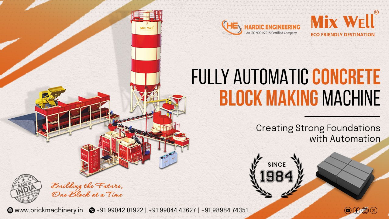 Fully Automatic Concrete Block Making Machine Manufacturer & Exporter